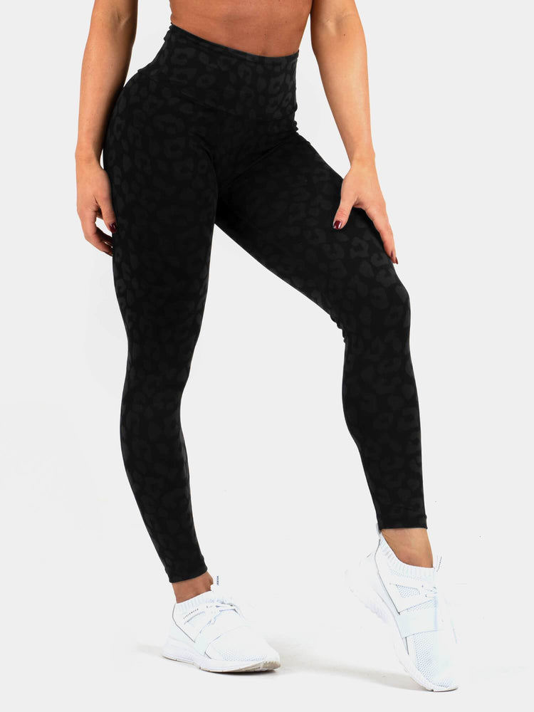 Leggings Ryderwear Instinct Scrunch Bum Noir Femme | URL-15209747