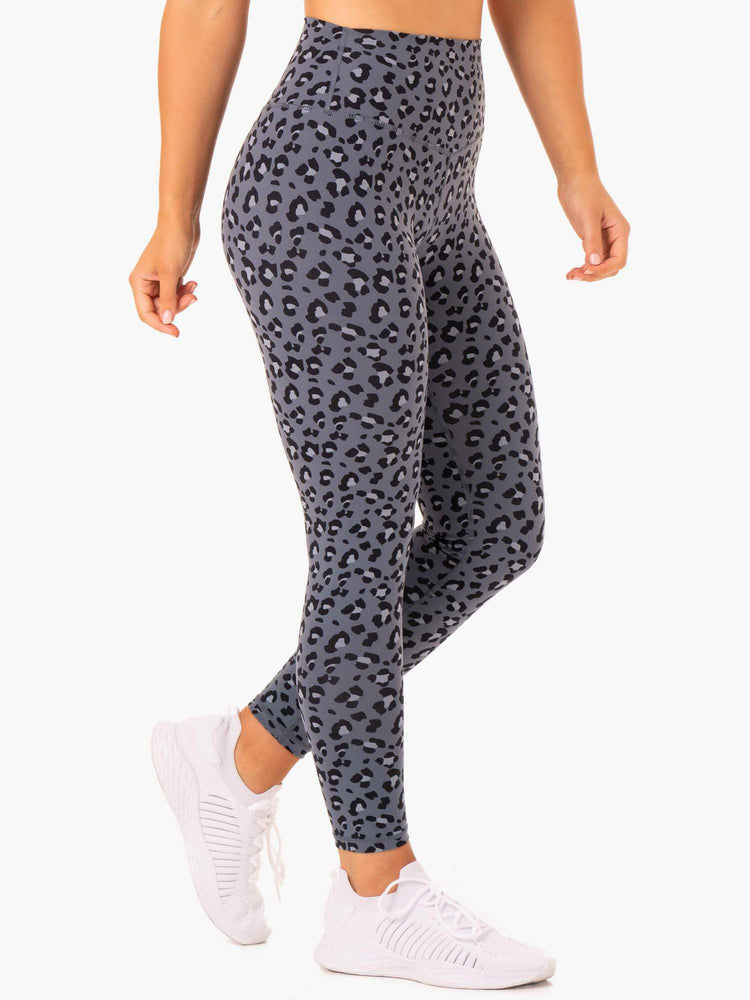 Leggings Ryderwear Hybrid Full Length Leopard Femme | NQT-40581475