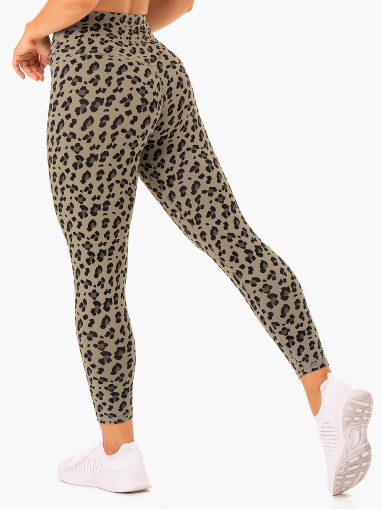 Leggings Ryderwear Hybrid Full Length Kaki Femme | MLY-58745603