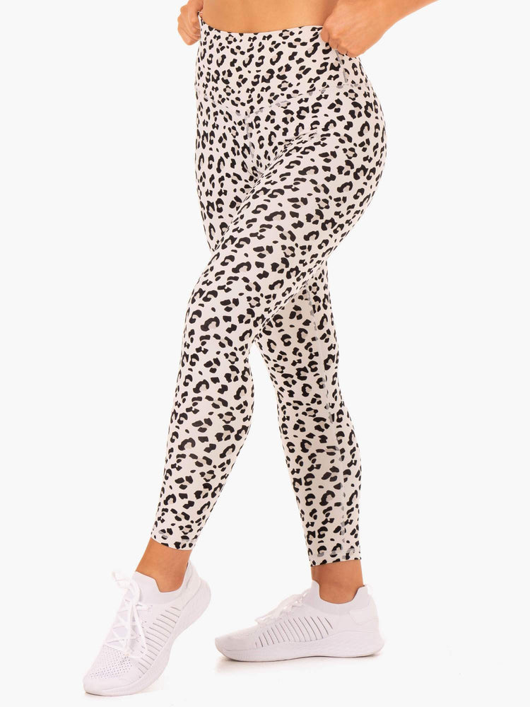 Leggings Ryderwear Hybrid Full Length Leopard Femme | YOU-42147503