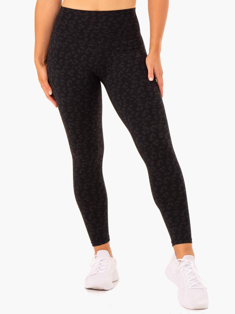 Leggings Ryderwear Hybrid Full Length Noir Femme | PGI-20809621