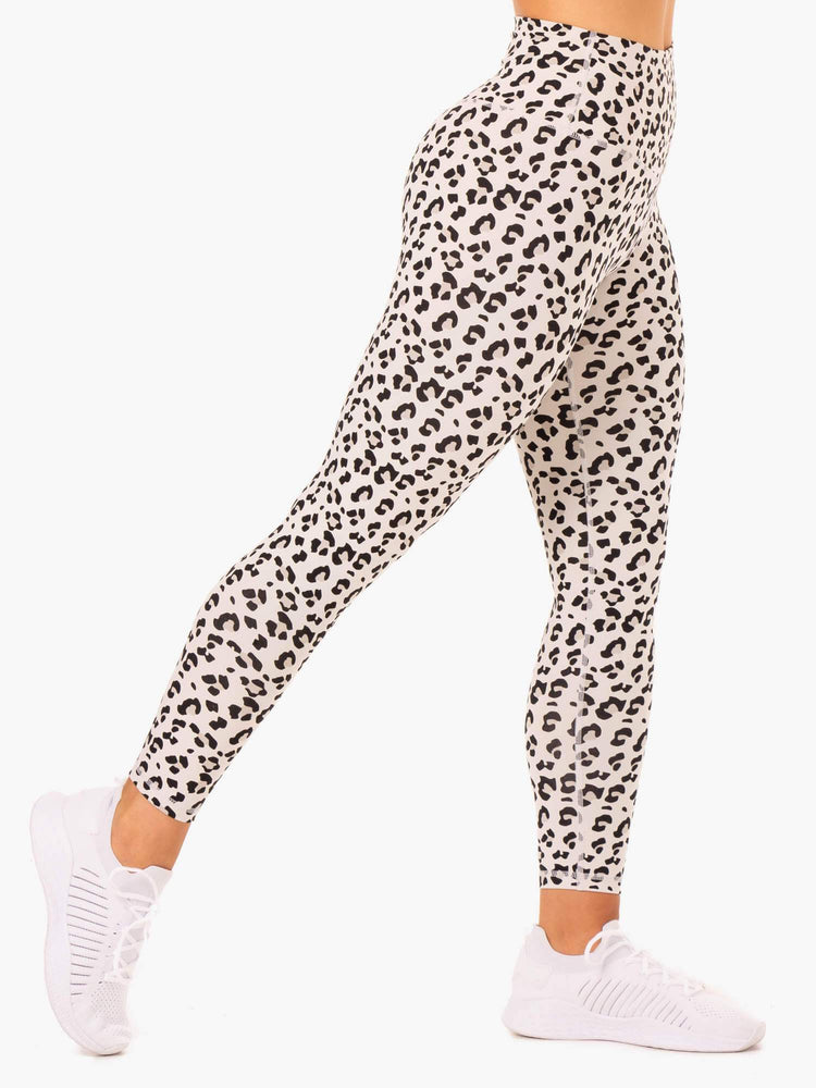 Leggings Ryderwear Hybrid Full Length Leopard Femme | YOU-42147503