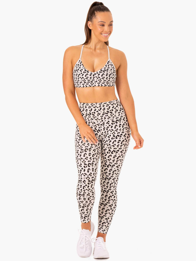 Leggings Ryderwear Hybrid Full Length Leopard Femme | YOU-42147503