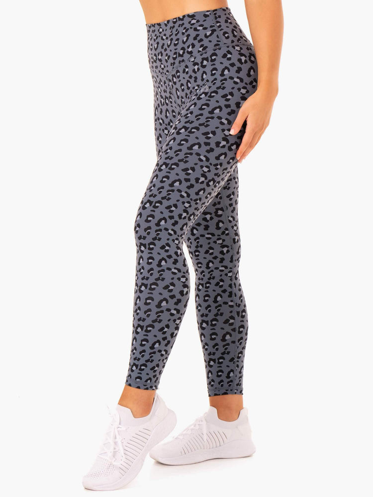 Leggings Ryderwear Hybrid Full Length Leopard Femme | NQT-40581475