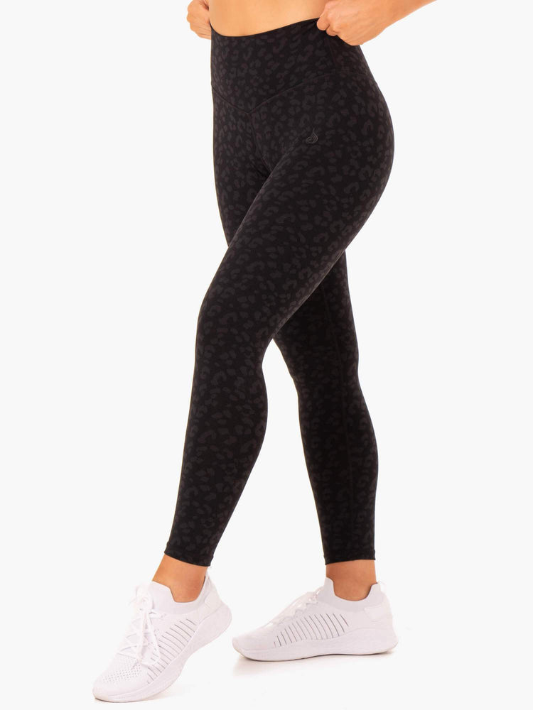 Leggings Ryderwear Hybrid Full Length Noir Femme | PGI-20809621