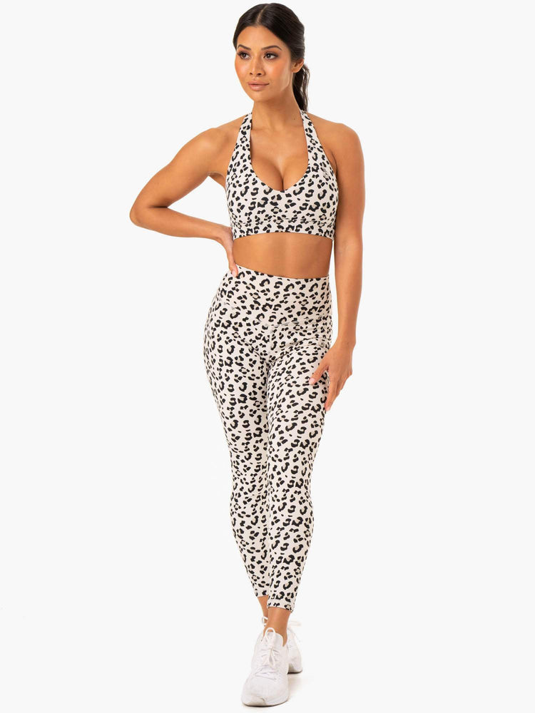 Leggings Ryderwear Hybrid Full Length Leopard Femme | YOU-42147503