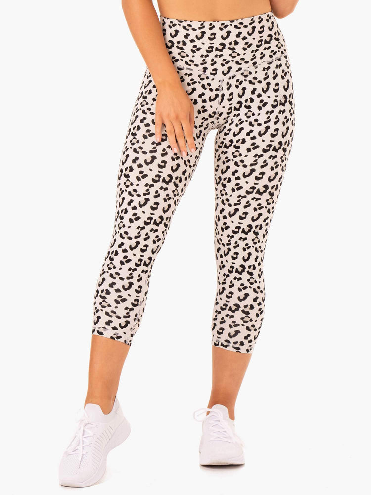 Leggings Ryderwear Hybrid 7/8 Leopard Femme | ZRG-03600128