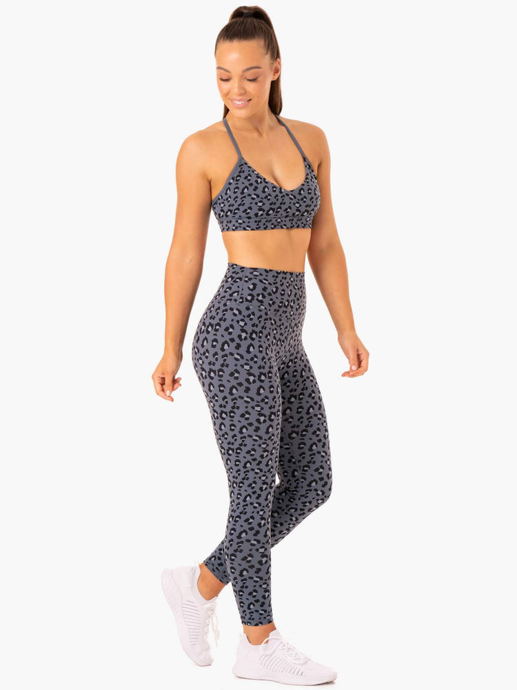 Leggings Ryderwear Hybrid Full Length Leopard Femme | NQT-40581475