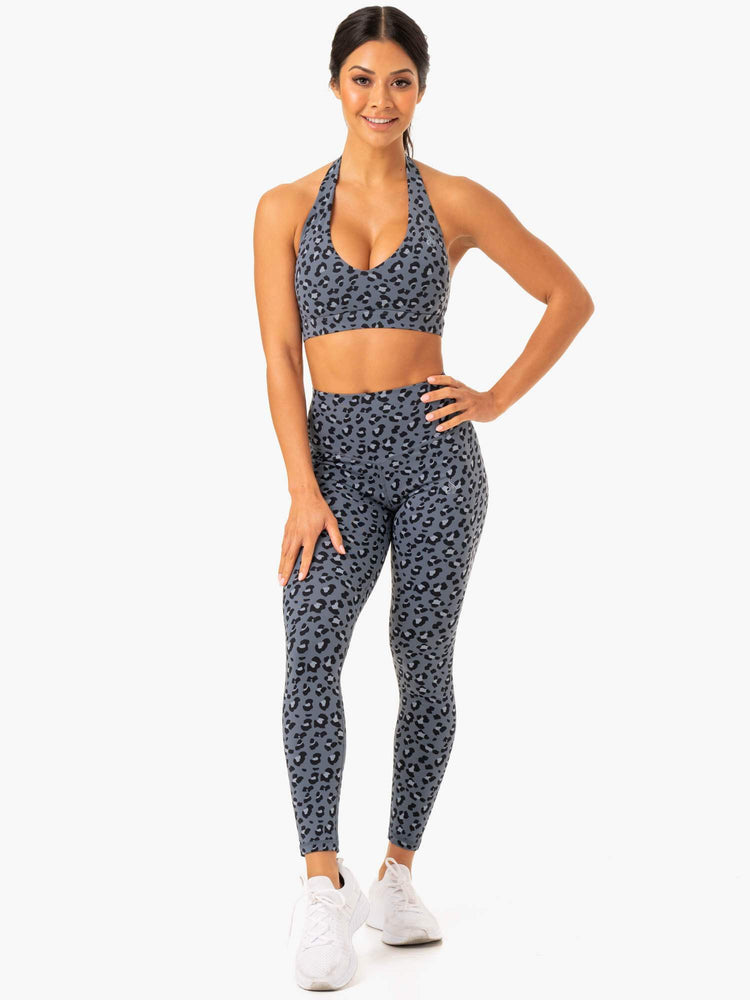 Leggings Ryderwear Hybrid Full Length Leopard Femme | NQT-40581475