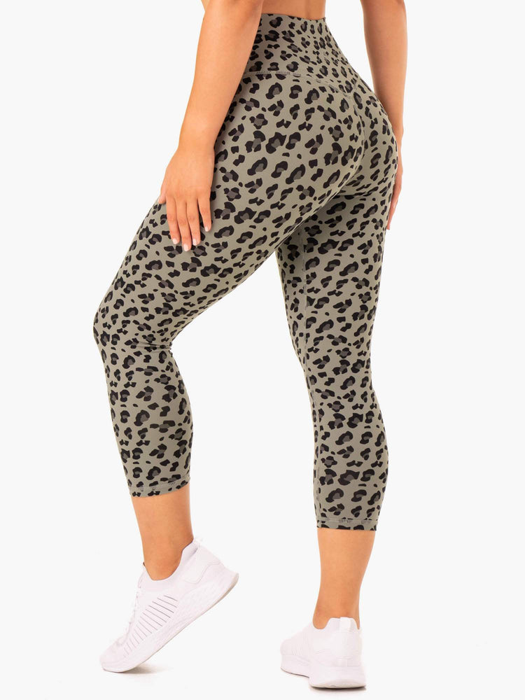 Leggings Ryderwear Hybrid 7/8 Kaki Femme | ESU-89272633