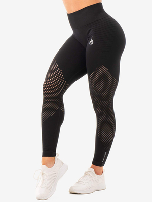 Leggings Ryderwear Geo Seamless High Waisted Noir Femme | GGZ-79664036