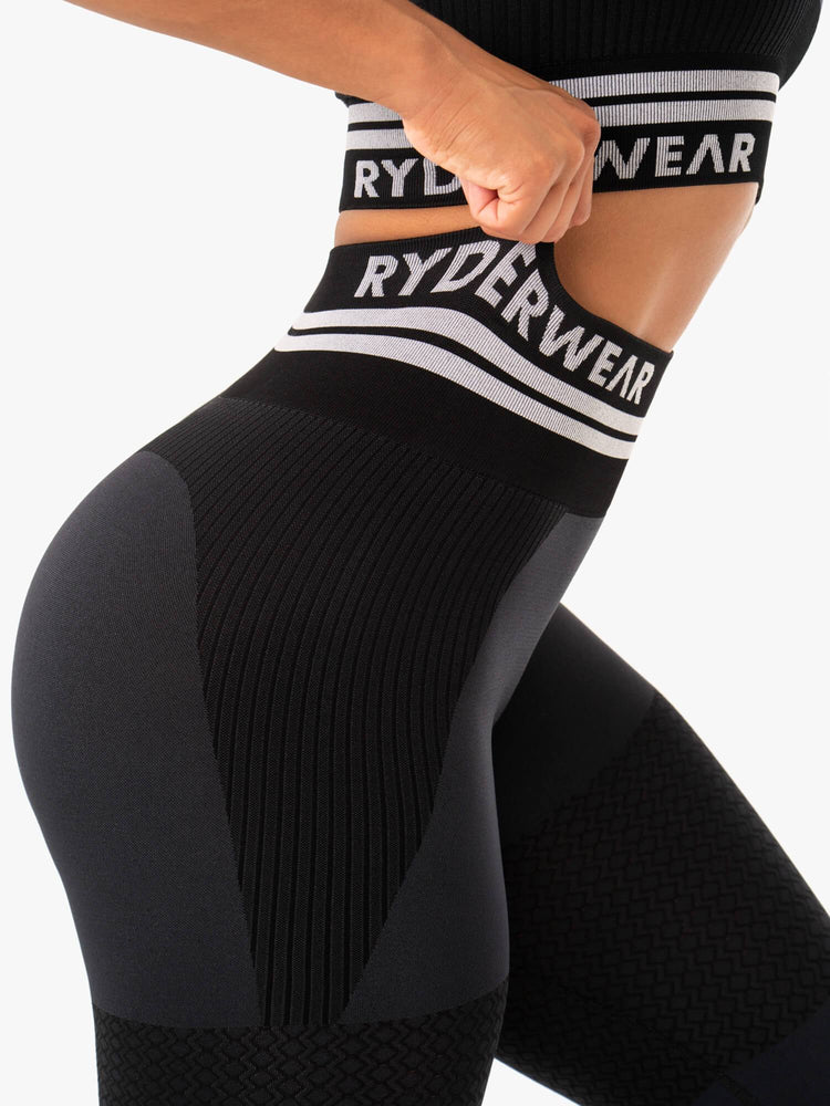 Leggings Ryderwear Freestyle Seamless High Waisted Noir Femme | ORU-95700466