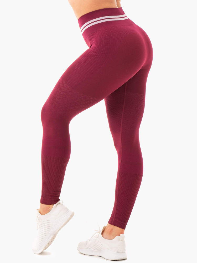 Leggings Ryderwear Freestyle Seamless High Waisted Bordeaux Femme | YQW-64823832