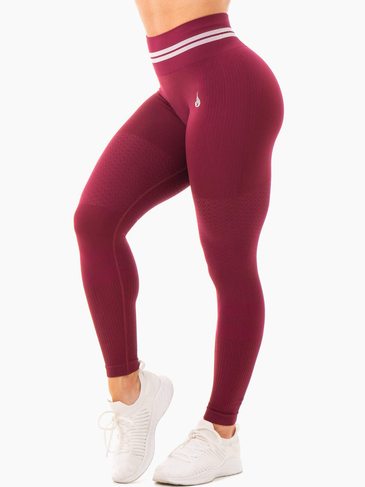 Leggings Ryderwear Freestyle Seamless High Waisted Bordeaux Femme | YQW-64823832