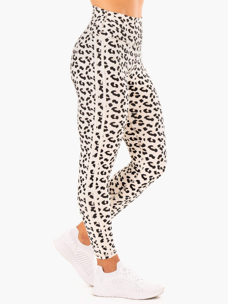 Leggings Ryderwear Evolution High Waisted Scrunch Leopard Femme | YCM-22315061