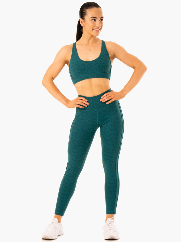 Leggings Ryderwear Evolution High Waisted Scrunch Turquoise Femme | KXZ-58834820