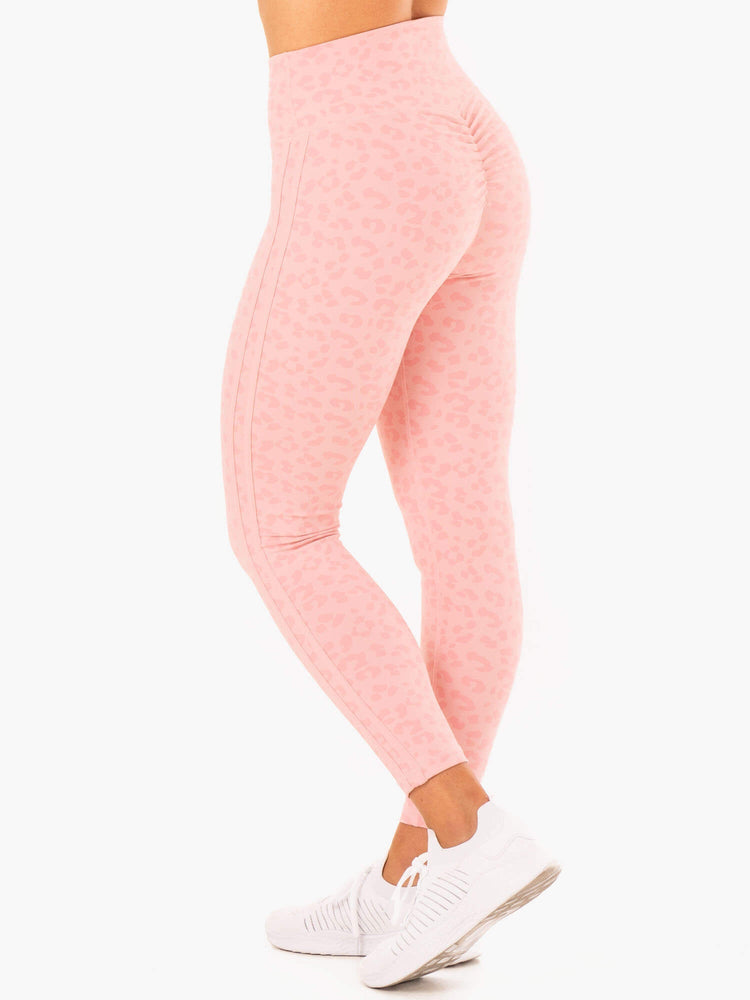 Leggings Ryderwear Evolution High Waisted Scrunch Rose Femme | CDH-48109125