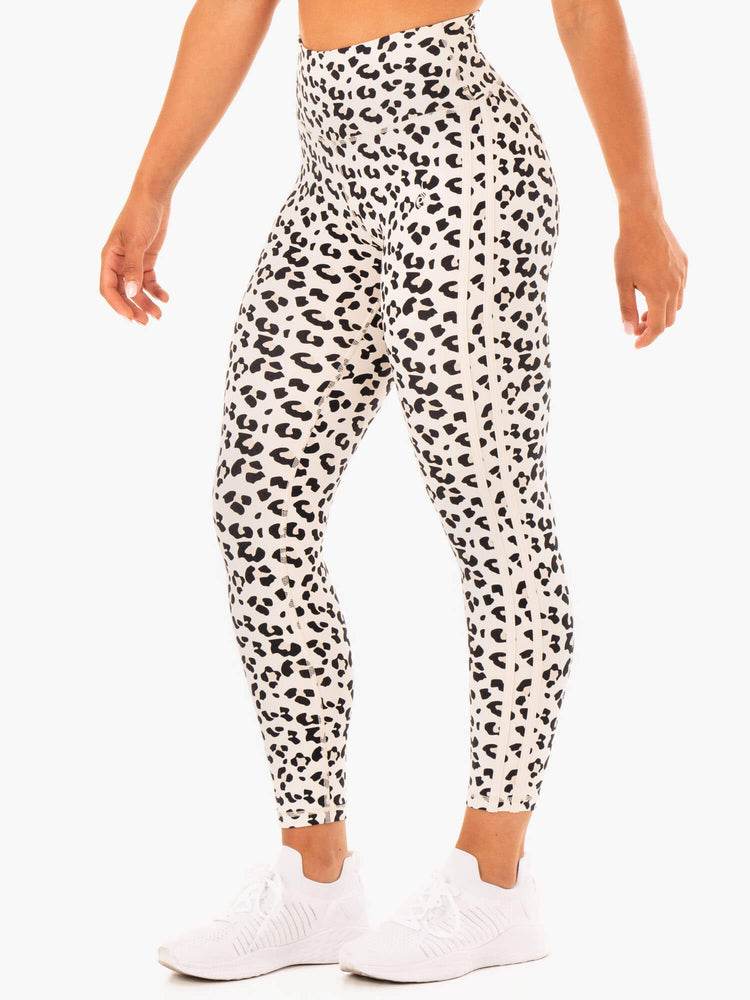 Leggings Ryderwear Evolution High Waisted Scrunch Leopard Femme | YCM-22315061