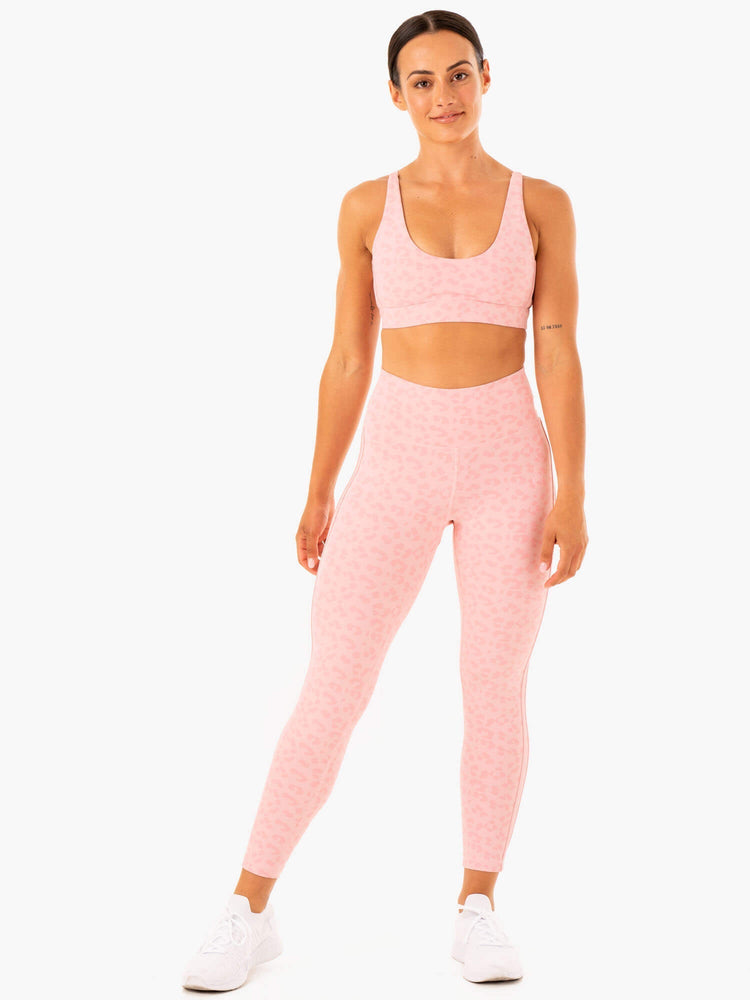 Leggings Ryderwear Evolution High Waisted Scrunch Rose Femme | CDH-48109125