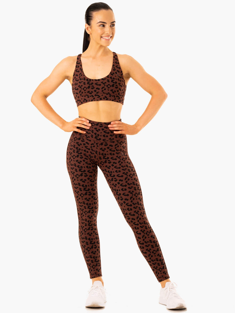 Leggings Ryderwear Evolution High Waisted Scrunch Chocolat Femme | NQA-48231199