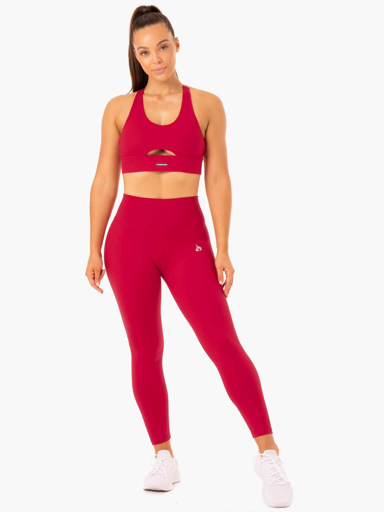 Leggings Ryderwear Base Full Length High Waisted Rouge Femme | FNL-02342660