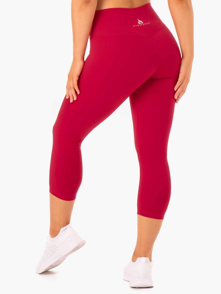 Leggings Ryderwear Base 7/8 High Waisted Rouge Femme | RGK-75180080