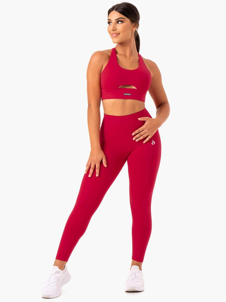 Leggings Ryderwear Base Full Length High Waisted Rouge Femme | FNL-02342660