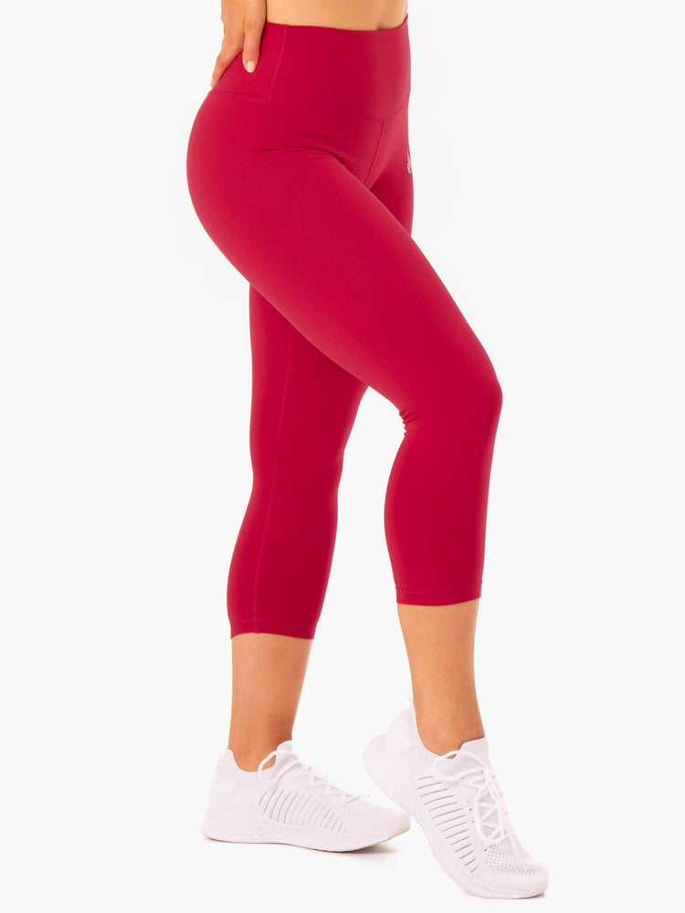 Leggings Ryderwear Base 7/8 High Waisted Rouge Femme | RGK-75180080