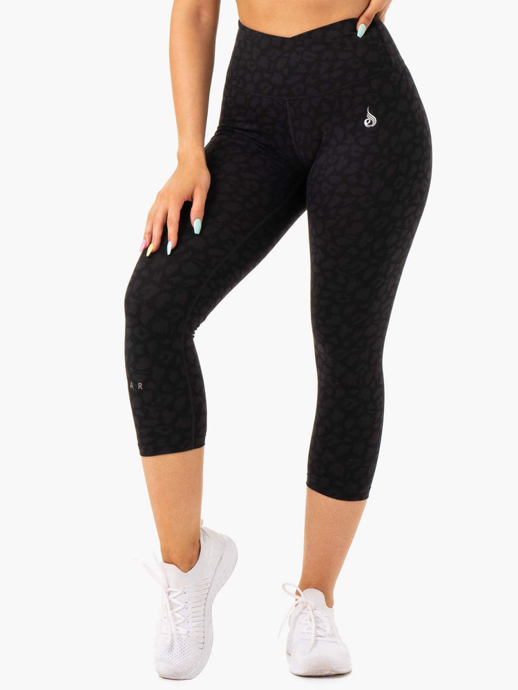 Leggings Ryderwear Amazon 7/8 Noir Femme | IOU-09227493