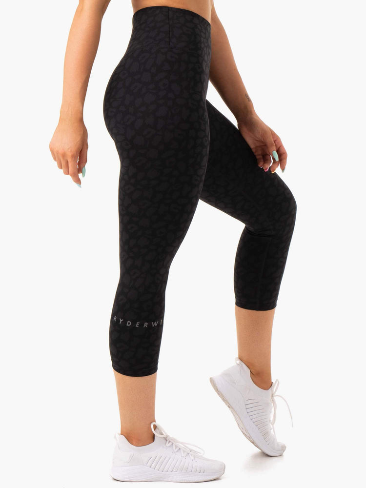 Leggings Ryderwear Amazon 7/8 Noir Femme | IOU-09227493