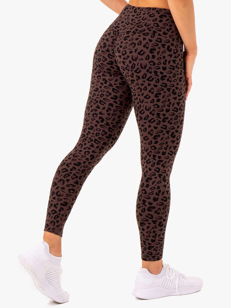 Leggings Ryderwear Adapt High Waisted Scrunch Chocolat Femme | WKF-84779330