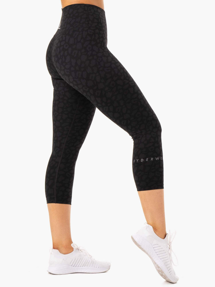 Leggings Ryderwear Amazon 7/8 Noir Femme | IOU-09227493