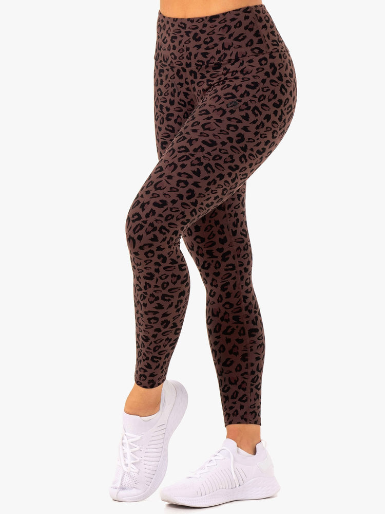 Leggings Ryderwear Adapt High Waisted Scrunch Chocolat Femme | WKF-84779330