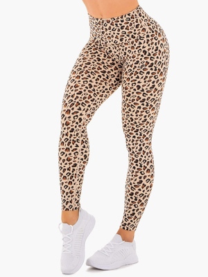 Leggings Ryderwear Adapt High Waisted Scrunch Leopard Femme | WKI-76734700