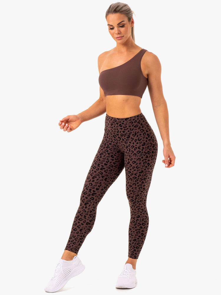 Leggings Ryderwear Adapt High Waisted Scrunch Chocolat Femme | WKF-84779330