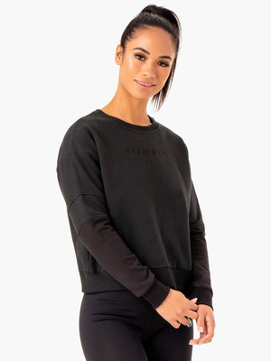 Pulls Ryderwear Hybrid Pullover Noir Femme | YWV-96780091