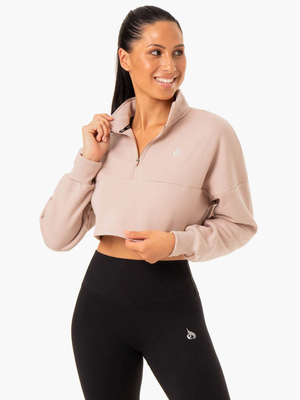 Pulls Ryderwear Base Half Zip Marron Clair Femme | RFJ-57315580