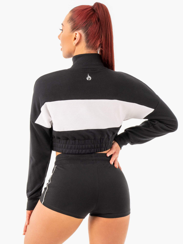 Pulls Ryderwear Cropped Piste Noir Femme | YYH-98430579