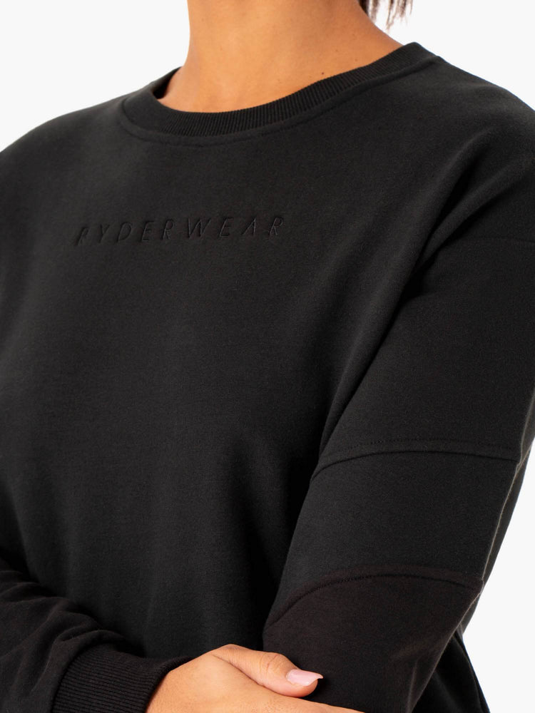 Pulls Ryderwear Hybrid Pullover Noir Femme | YWV-96780091