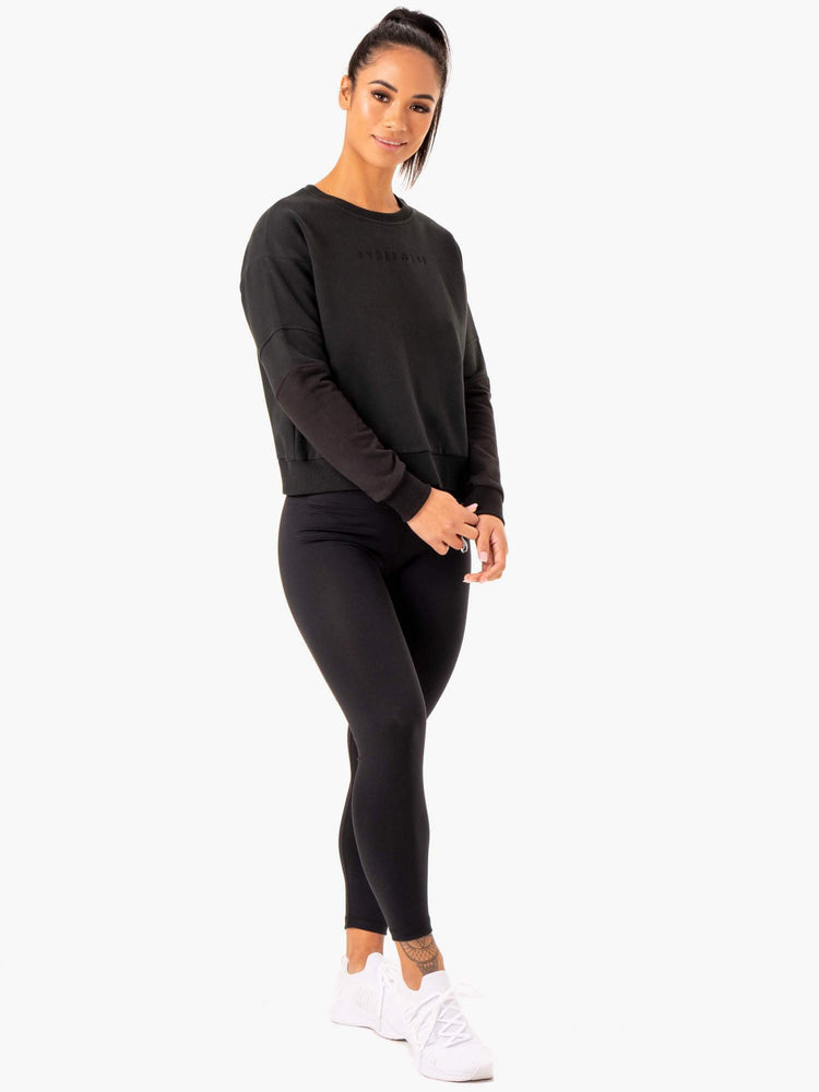 Pulls Ryderwear Hybrid Pullover Noir Femme | YWV-96780091