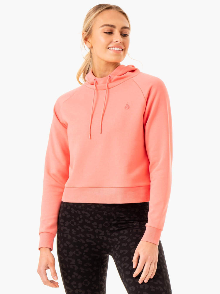 Sweat à Capuche Ryderwear Ultra Pullover Corail Femme | WNP-71468623