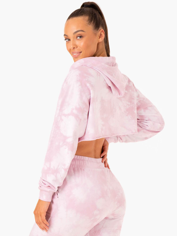 Sweat à Capuche Ryderwear Tie Dye Pullover Rose Femme | EIE-58947856