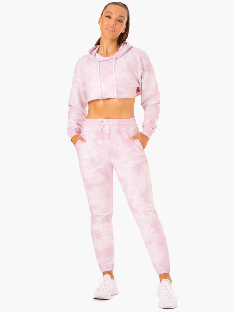 Sweat à Capuche Ryderwear Tie Dye Pullover Rose Femme | EIE-58947856