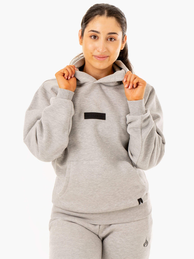 Sweat à Capuche Ryderwear Pullover Grise Femme | AHN-37165962