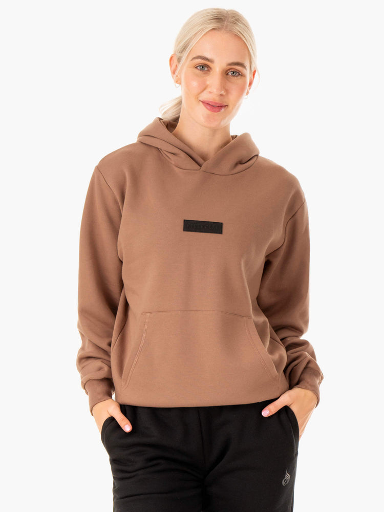 Sweat à Capuche Ryderwear Pullover Beige Femme | JFG-84564688