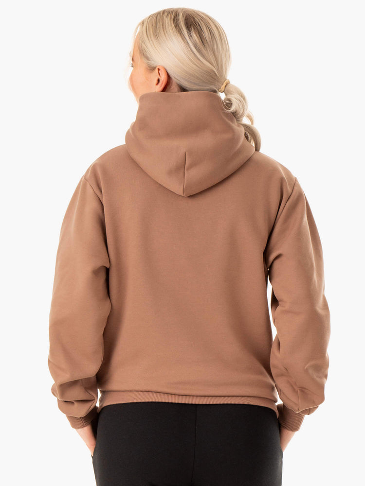 Sweat à Capuche Ryderwear Pullover Beige Femme | JFG-84564688