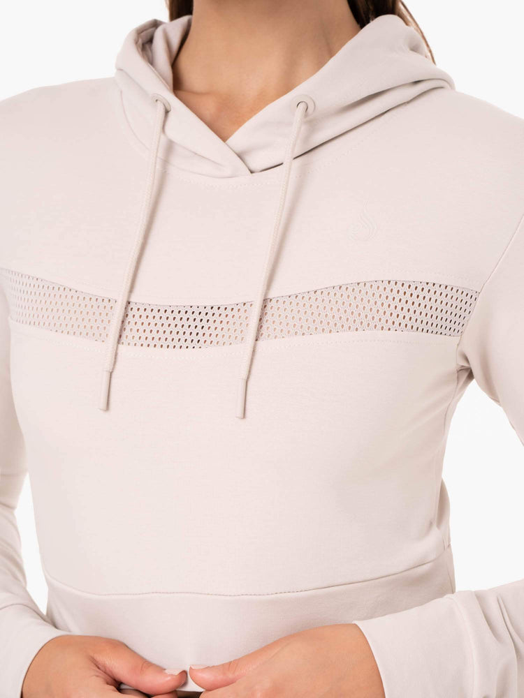 Sweat à Capuche Ryderwear Hybrid Fitted Blanche Femme | SZQ-88995222