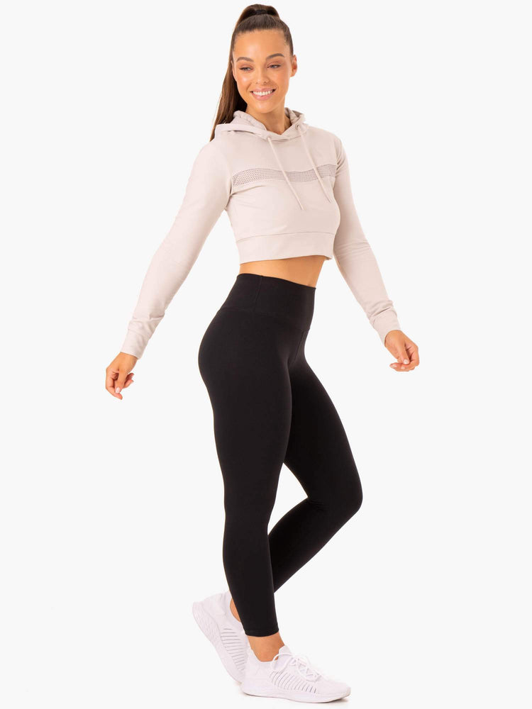 Sweat à Capuche Ryderwear Hybrid Fitted Blanche Femme | SZQ-88995222