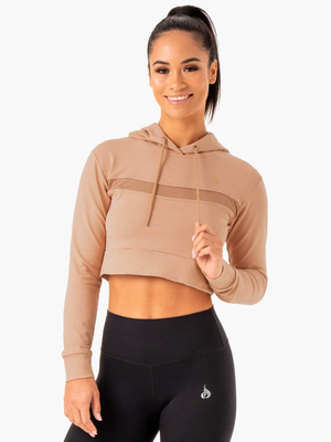 Sweat à Capuche Ryderwear Hybrid Fitted Marron Femme | LGA-29567921