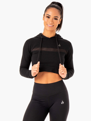 Sweat à Capuche Ryderwear Hybrid Fitted Noir Femme | FKN-85151998